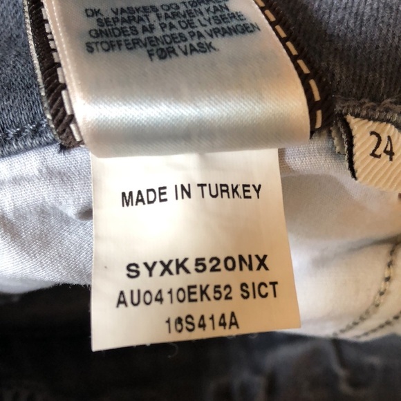 7FAM Jeans The Straight Leg Size 24 Grey Wash - Picture 15 of 15